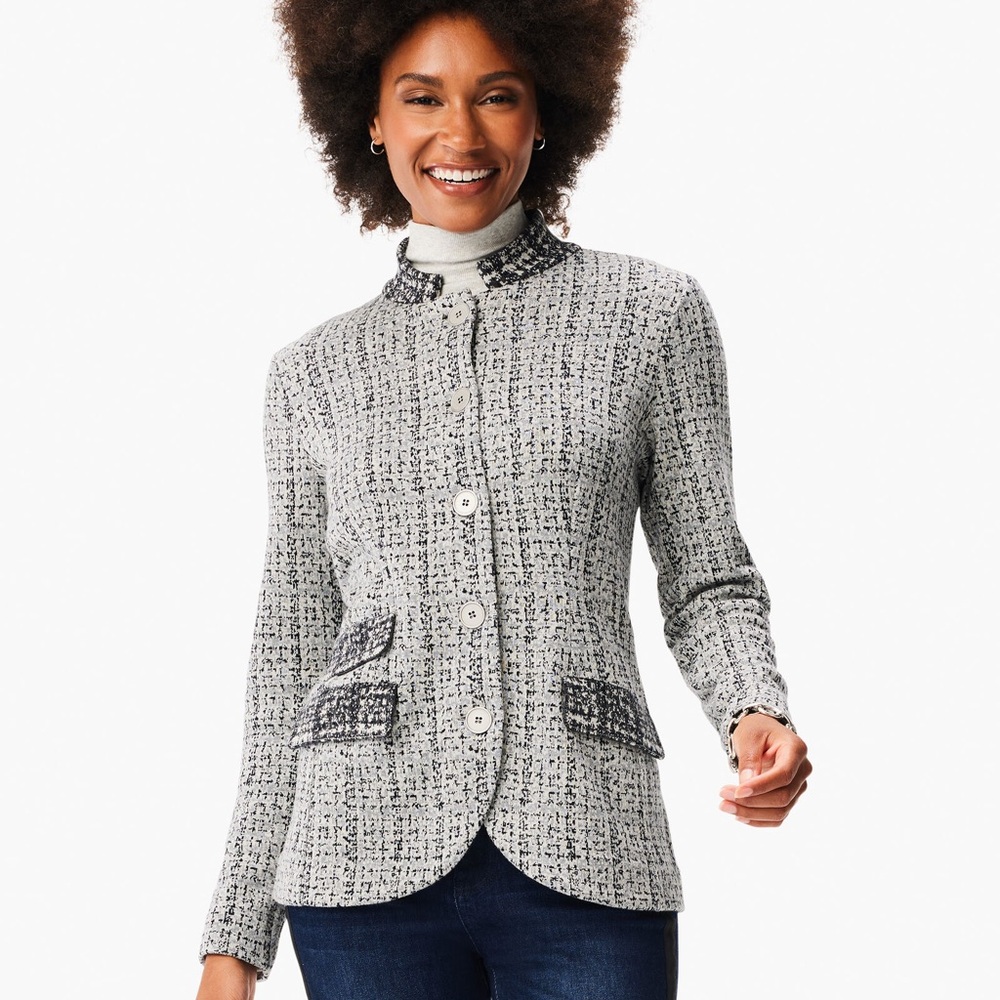 NIC and ZOE FROSTY KNIT BLAZER - Sz M- NWOT